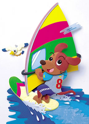 サーフィン犬：夏のドリル表紙／（株）日本標準